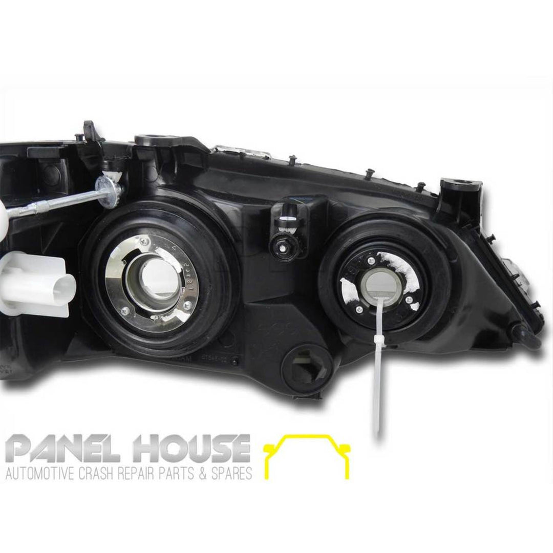 Headlights PAIR Chrome fits Holden TS Astra Sedan & Hatch 1998 - 2004