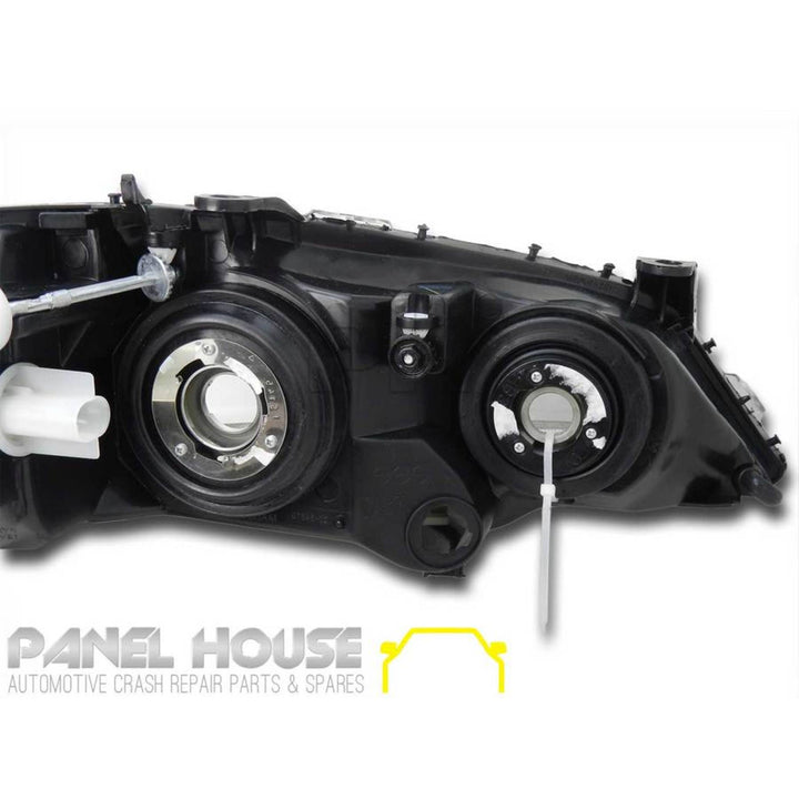 Headlights PAIR Chrome fits Holden TS Astra Sedan & Hatch 1998 - 2004