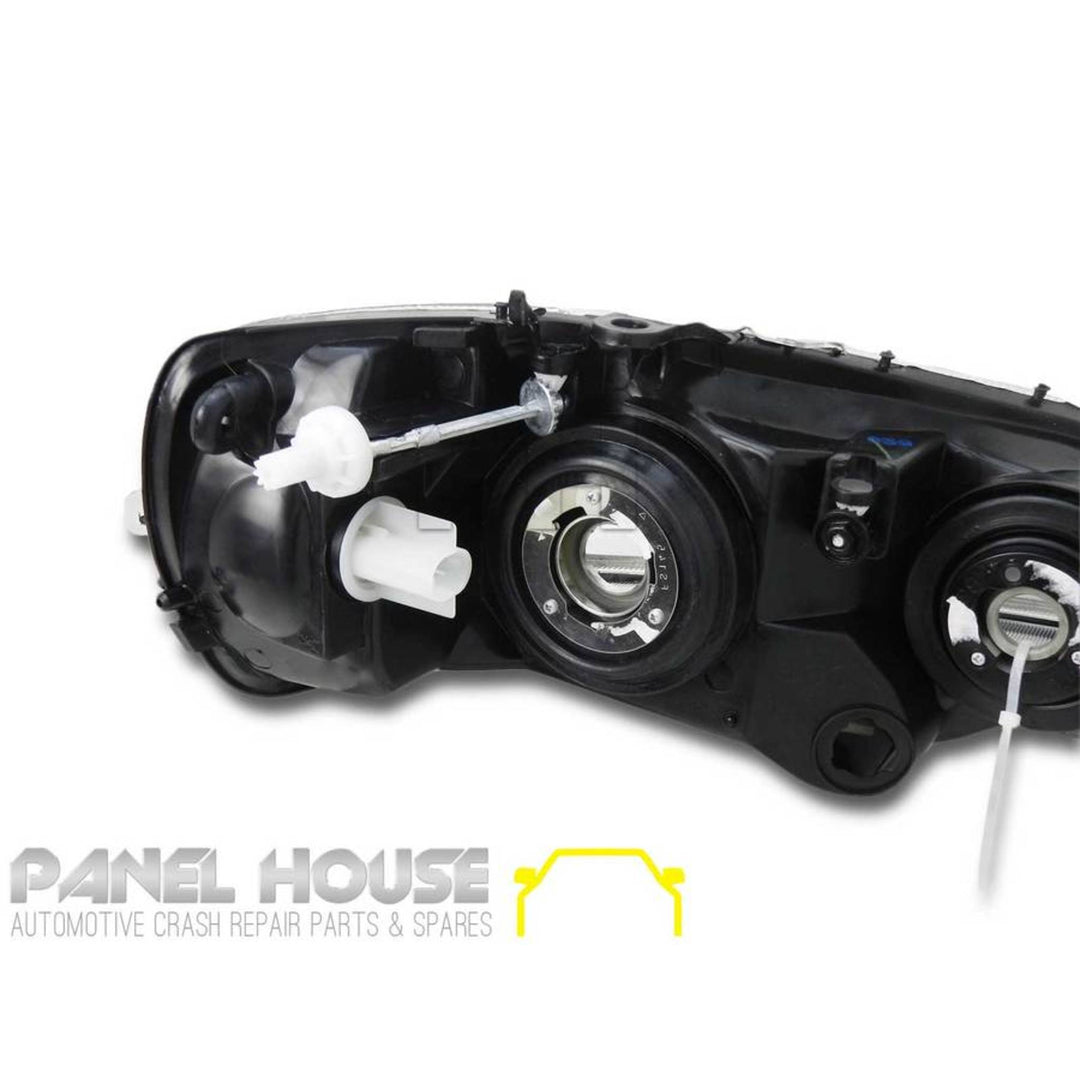 Headlights PAIR Chrome fits Holden TS Astra Sedan & Hatch 1998 - 2004