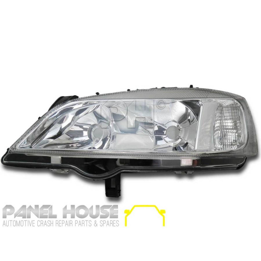 Headlights PAIR Chrome fits Holden TS Astra Sedan & Hatch 1998 - 2004
