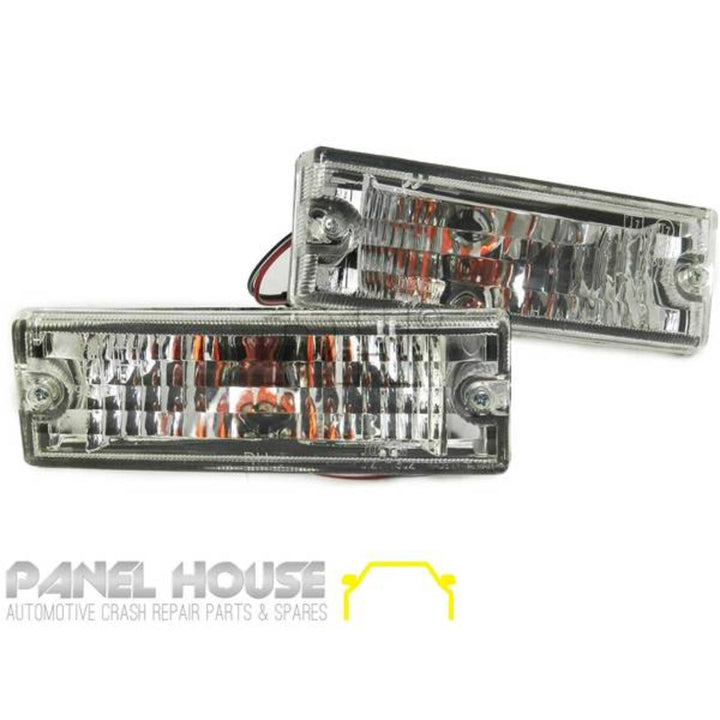 Crystal Clear Bar Blinker Indicator Lights PAIR Fits Holden Rodeo TF 1991 - 1997