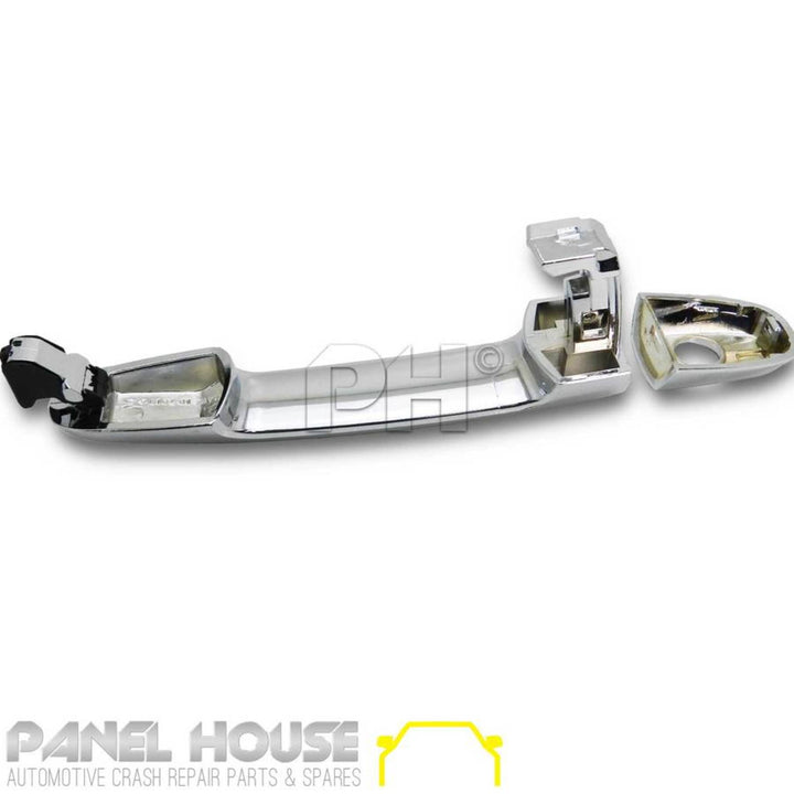 Outer Door Handles PAIR Front Chrome With Hole Fits Toyota Hilux N70 2005 - 2015