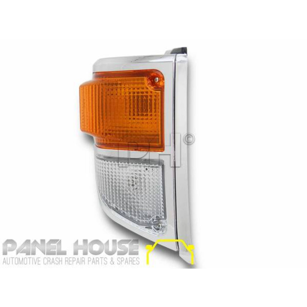 Corner Indicator Lights PAIR Chrome Fits Landcruiser 78 79 series 1999 - 2007