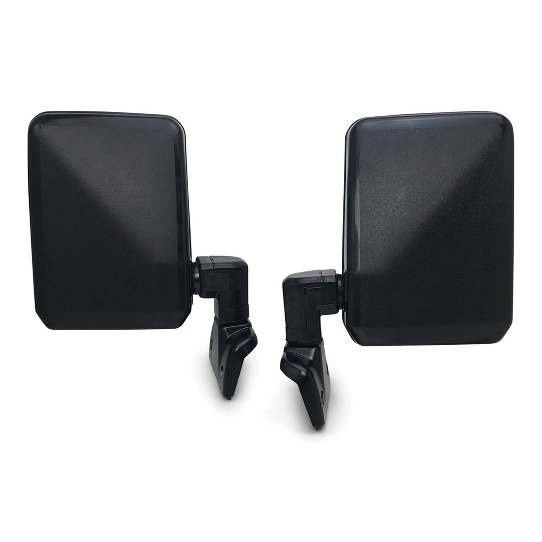 Door Mirror PAIR Black Metal Base Fits Toyota LandCruiser 70 75 78 Series