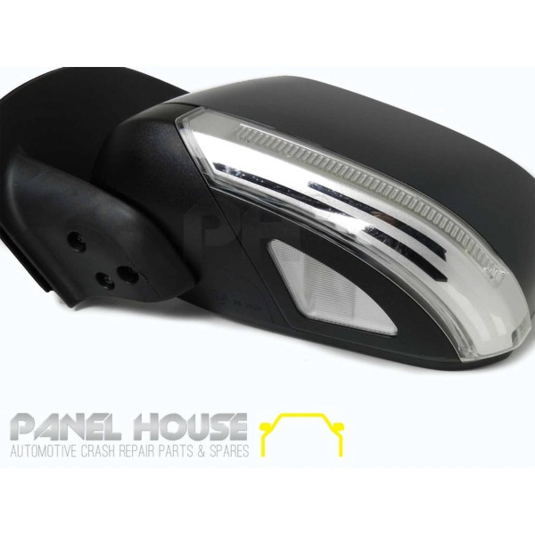 Door Mirrors PAIR Primed Heated Courtesy Light Fits Nissan Navara D40