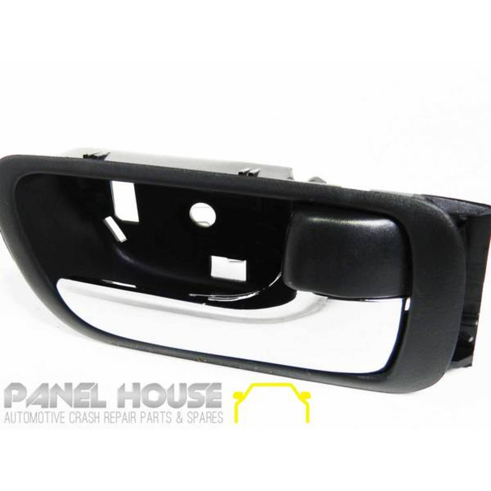 Interior Door Handles PAIR Chrome & Black Fits Toyota Camry 2002 - 2006