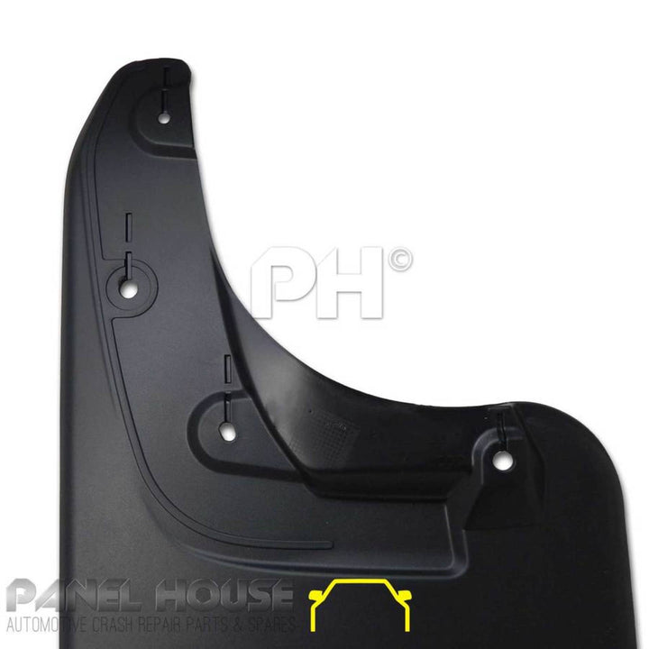 Mud Flaps & Screws PAIR Rear Plastic 58cm long fits Toyota Hilux Ute 05-14 4WD SR5