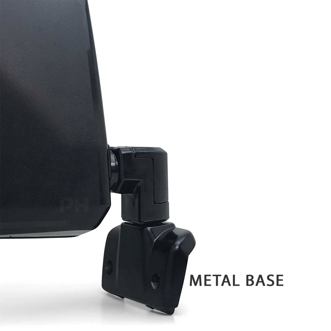 Door Mirror PAIR Black Metal Base Fits Toyota LandCruiser 70 75 78 Series