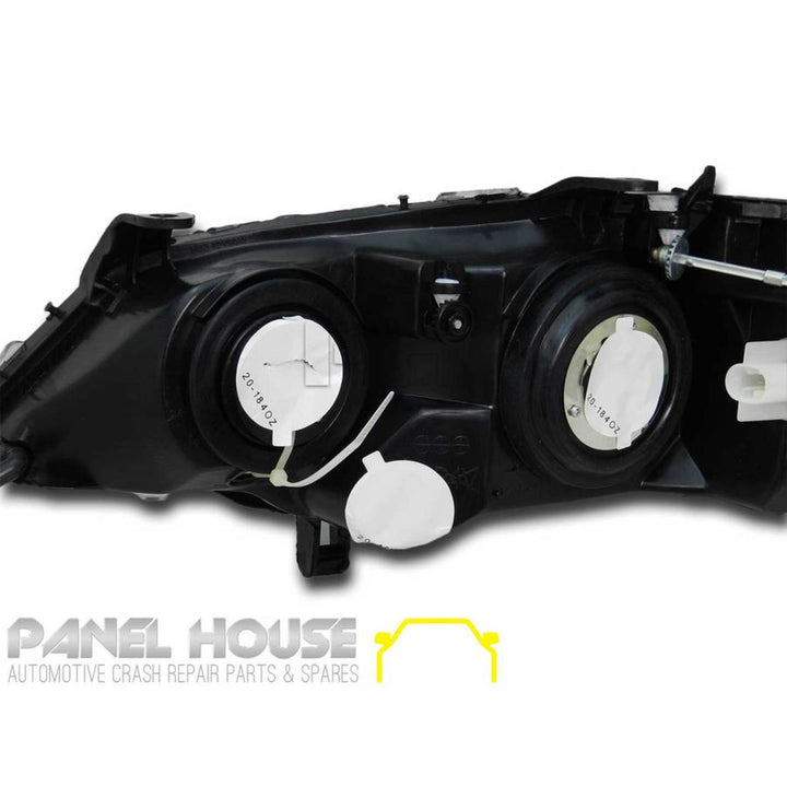 Headlights PAIR Black ADR fits Holden TS Astra 1998 - 2004