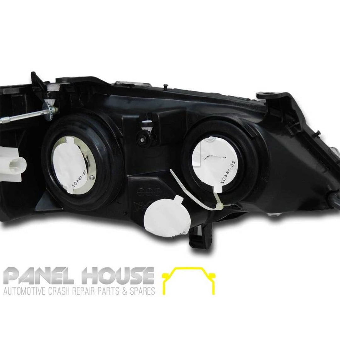 Headlights PAIR Black ADR fits Holden TS Astra 1998 - 2004