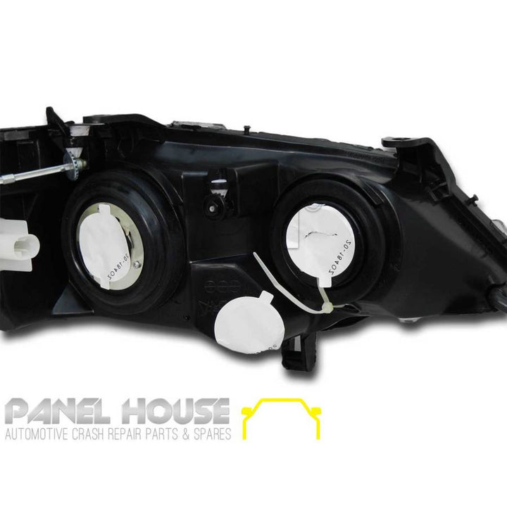 Headlights PAIR Black ADR fits Holden TS Astra 1998 - 2004