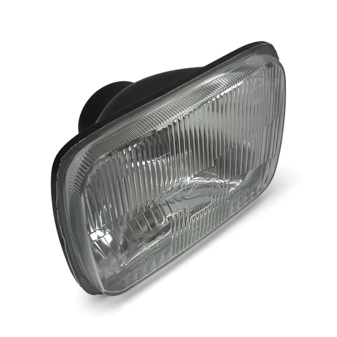 Headlight 7x5 Glass Lens with H4 Bulb fits Toyota Hilux 1983 - 2005