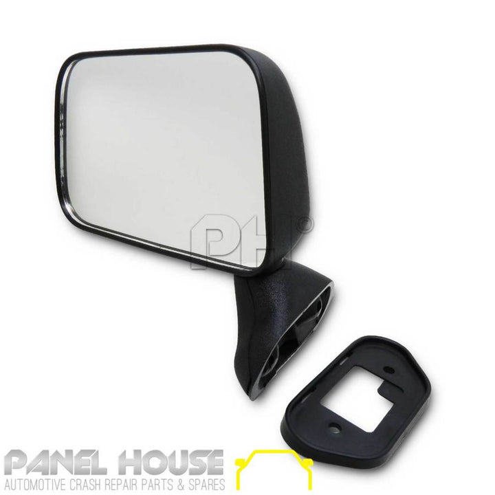 Door Mirror LEFT Black Skin Mount Door with Cap Fits Toyota Hilux 88-05