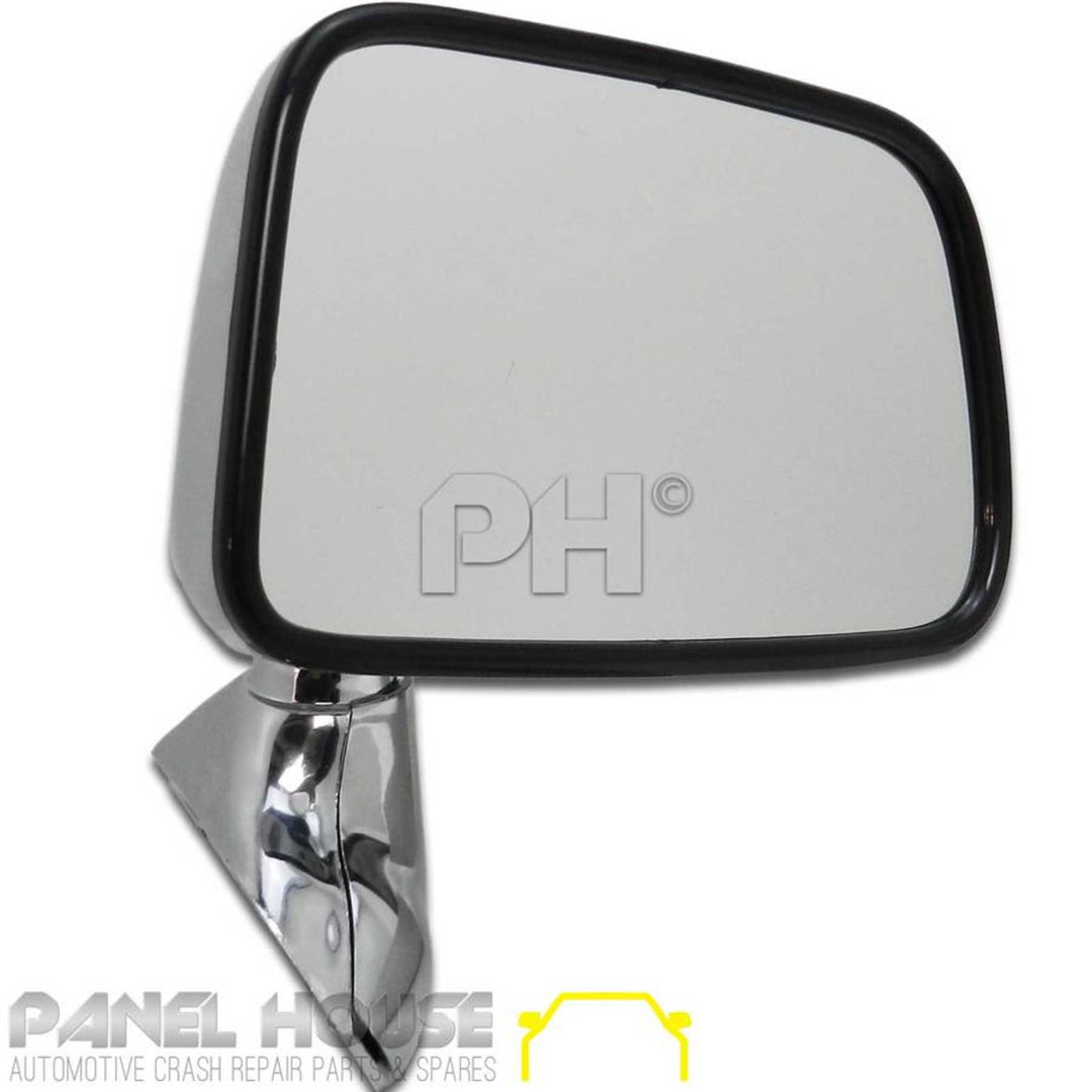 Door Mirror PAIR Chrome Skin Mount With Cap Fits Toyota Hilux 88-97