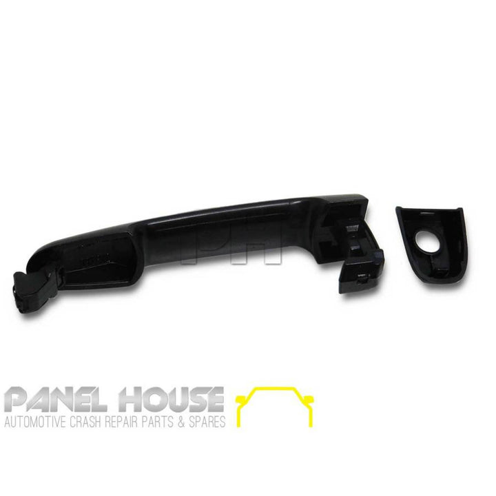 Outer Door Handles PAIR Front Black Fits Toyota Hilux N70 2005 - 2015