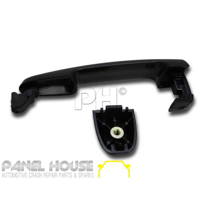 Door Handle SET x4 Front and Rear Outer Black Fits Toyota HILUX 11-14 Ute