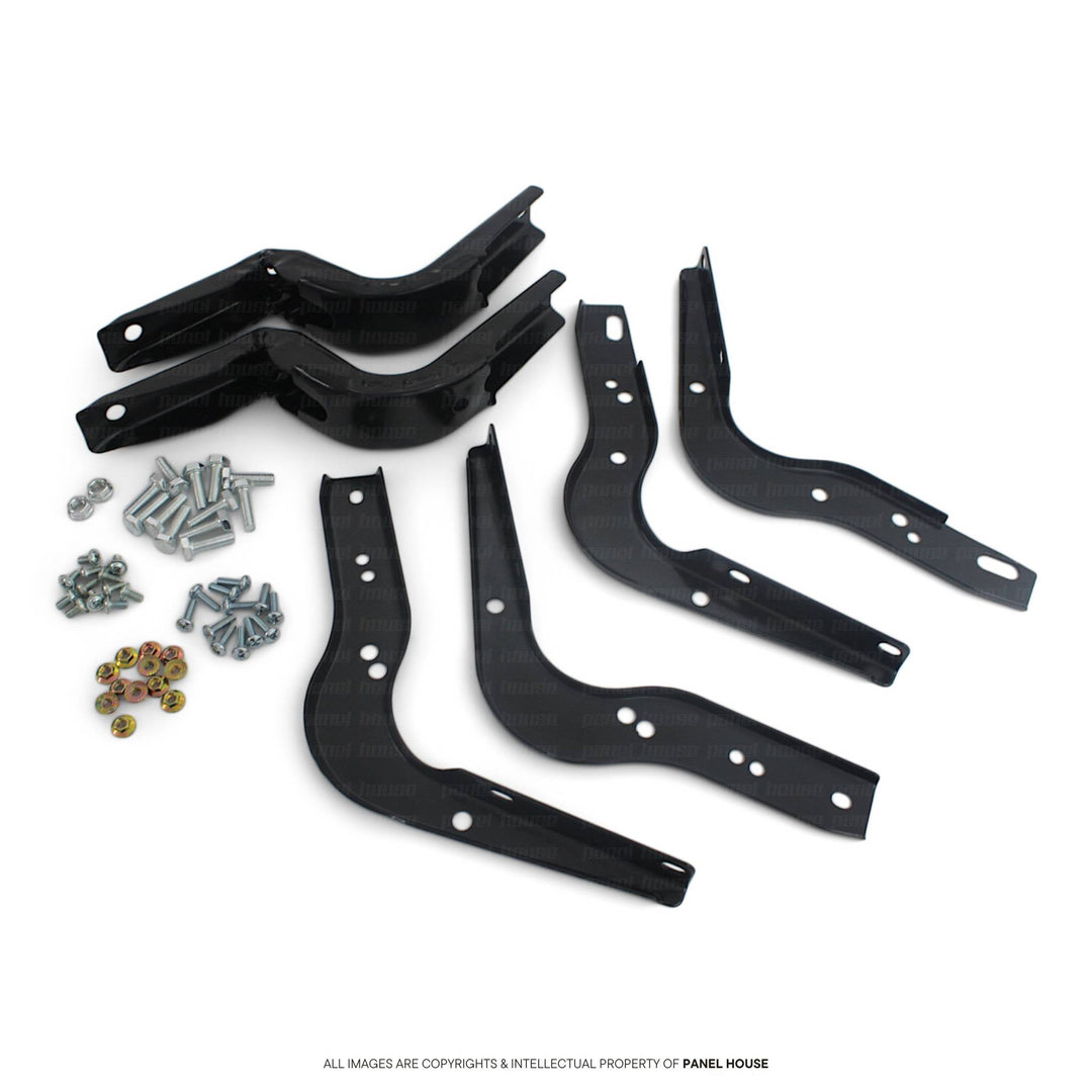 Black Edition Aluminium Side Steps fits Toyota Hilux Dual Cab 4DR N70 2005 - 2015 TRD